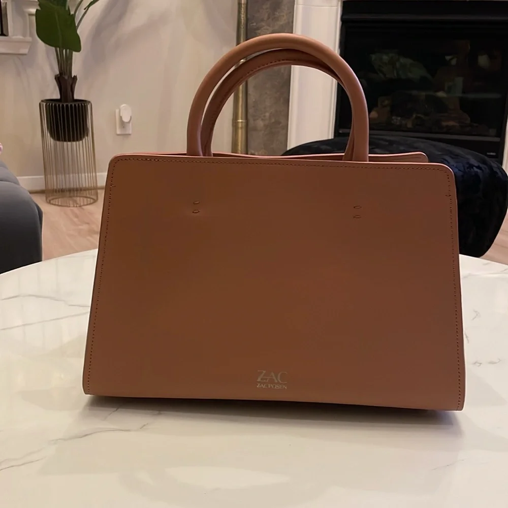 Zac Posen NWT limited sample purse Tan Floral Large Woman’s Satchel
